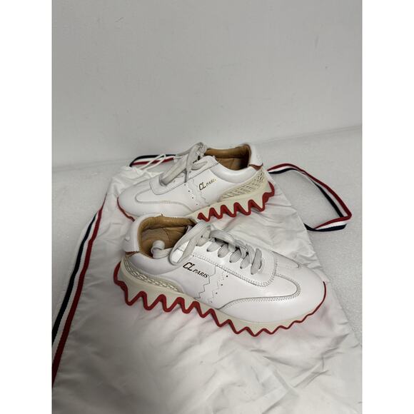 Christian Louboutin Shoes Mens Size 40 Paris Leather Zig Zag Sole Designer Luxur
